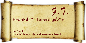 Frankó Terestyén névjegykártya
